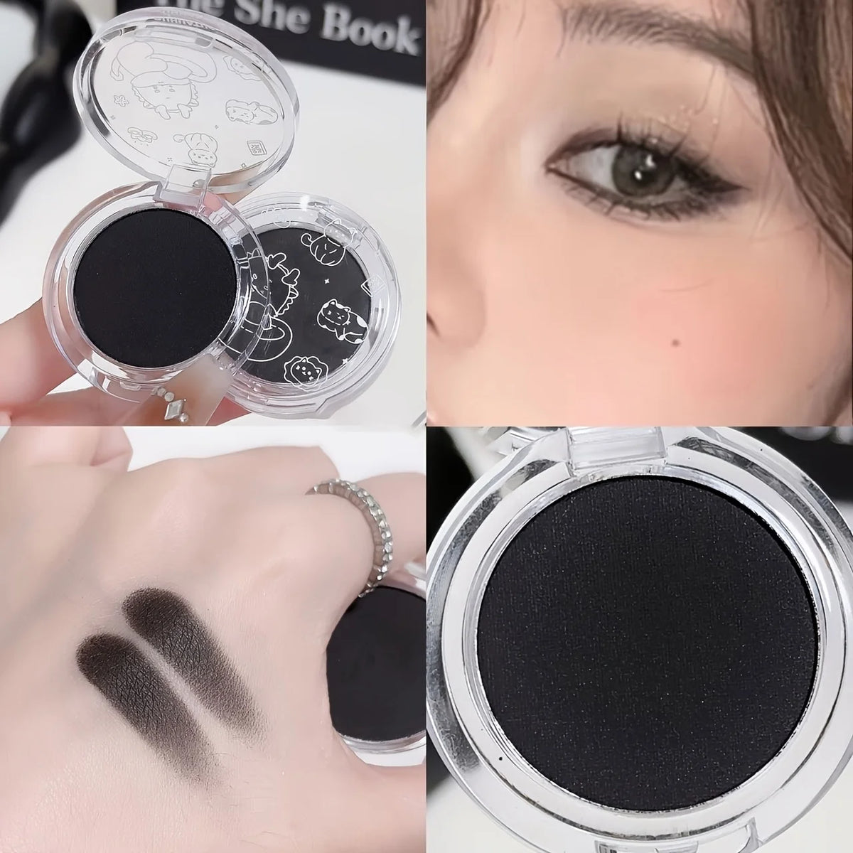 Monochrome Shimmer Eyeshadow for Radiant Eye Makeup