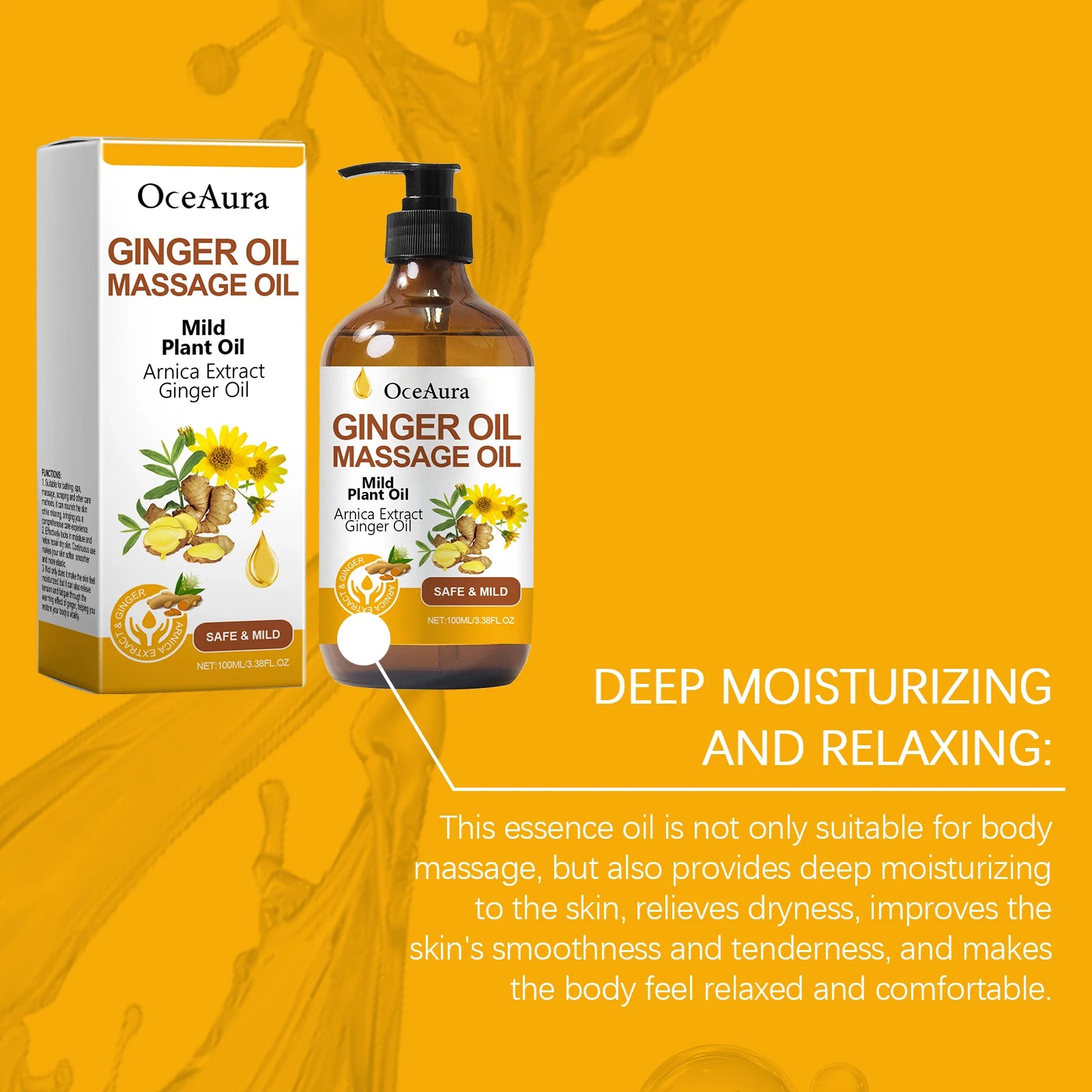 Relaxing Ginger Body Massage Oil for Muscle Relief - 14