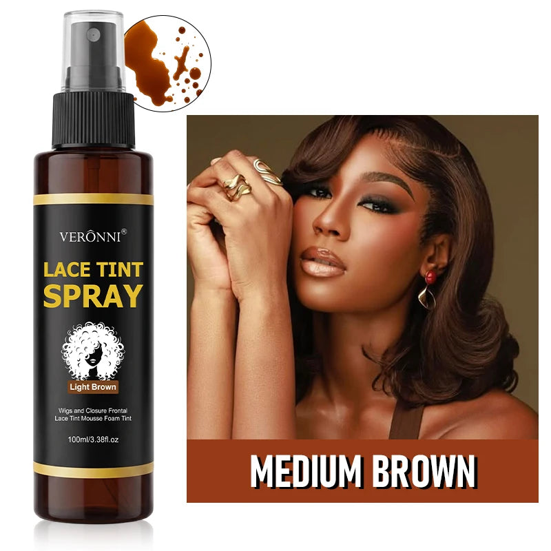 Dark Brown Lace Tint Spray for Natural Wig Blending