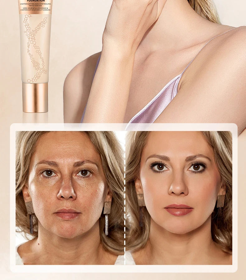 Long-Lasting Waterproof Matte Liquid Foundation
