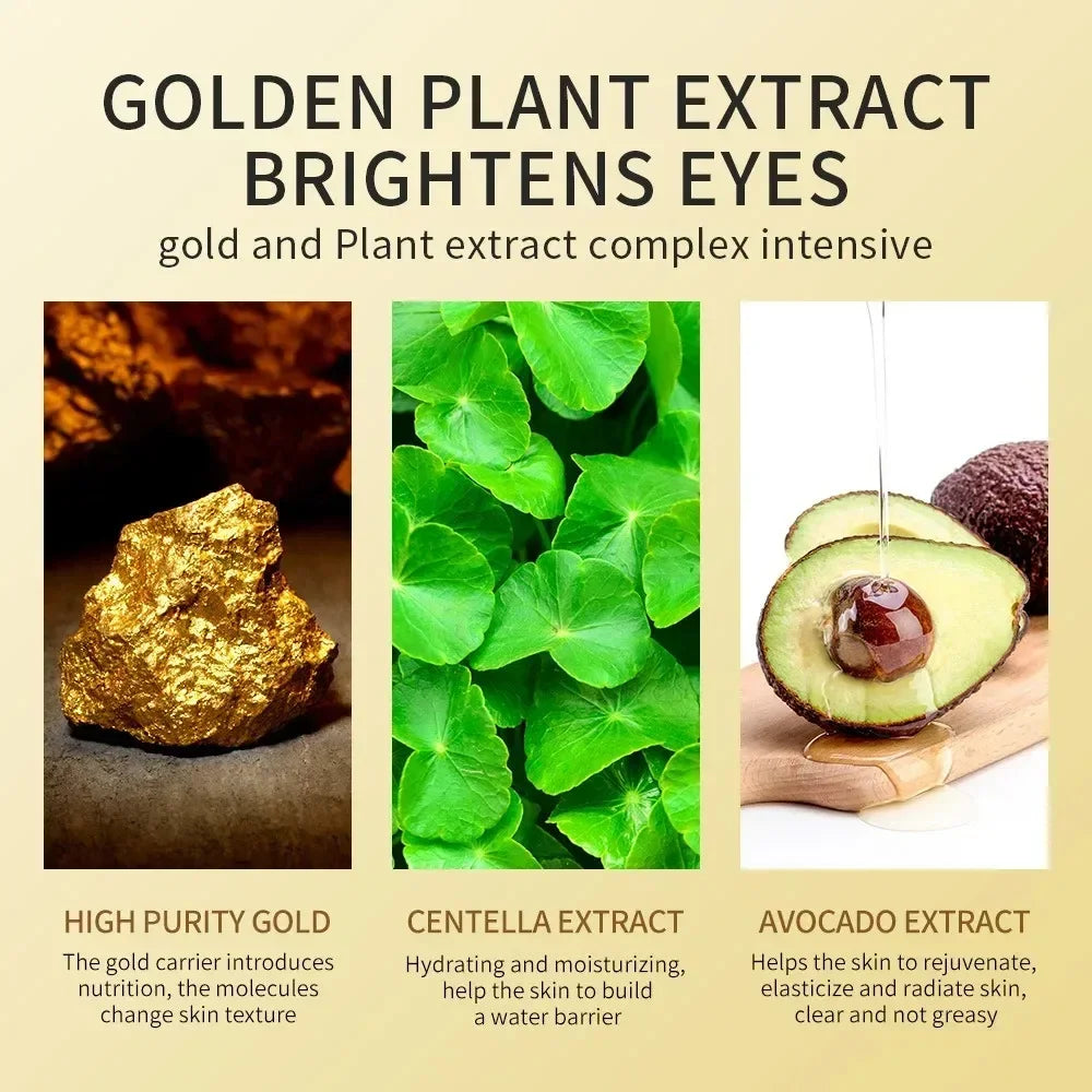 Hydrating Gold Collagen Eye Masks for Dark Circles and Puffiness