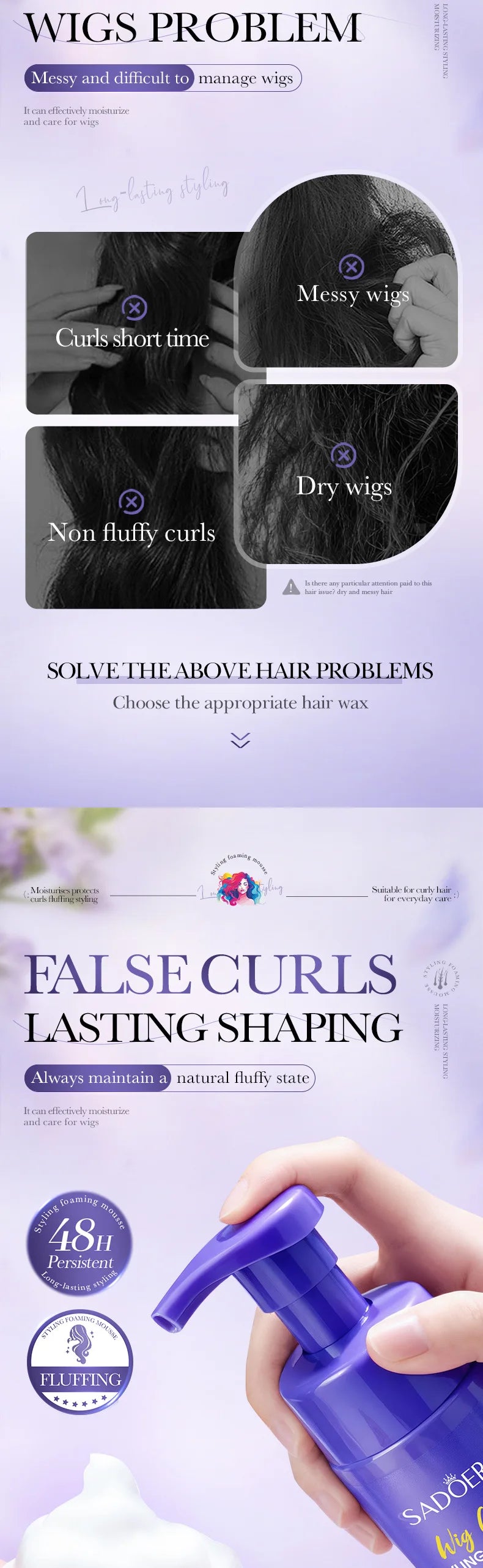 Volumizing Hair Styling Mousse for Natural Hold and Shine
