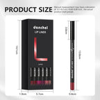12-Color Waterproof Matte Lip Liner Pencil Set