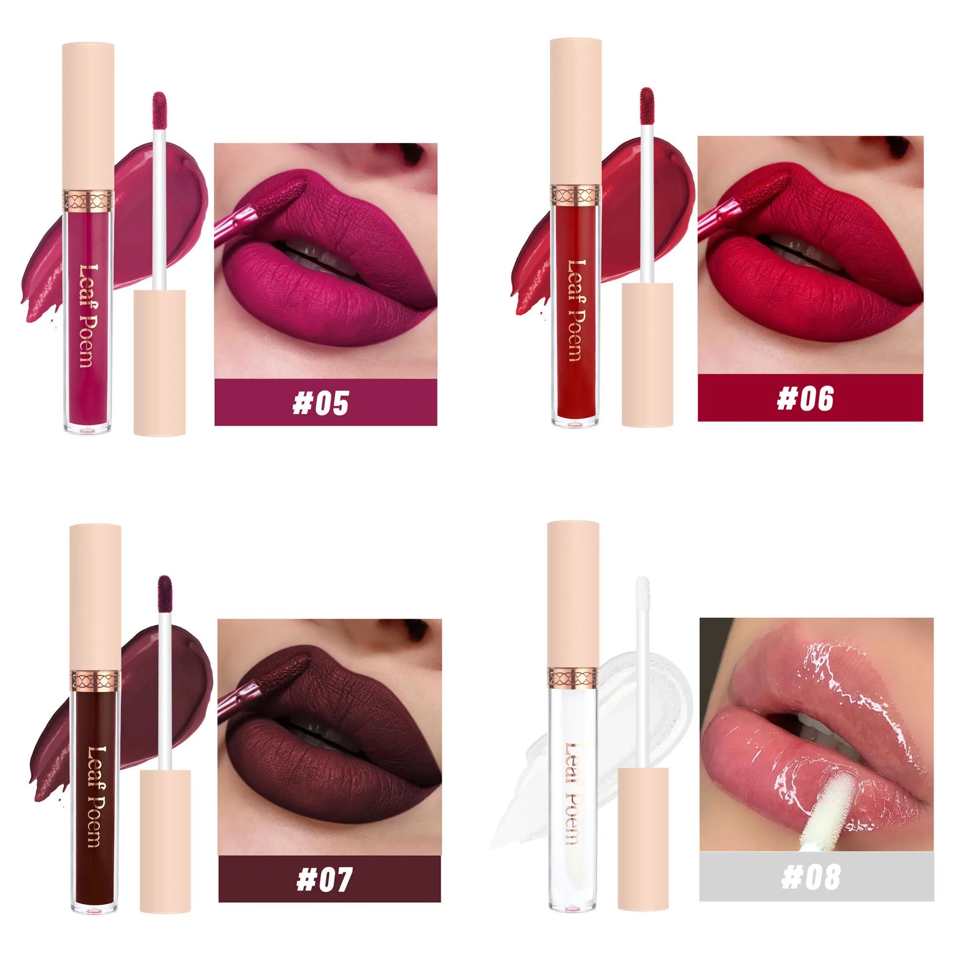 Waterproof Matte Liquid Lipstick Set - 14