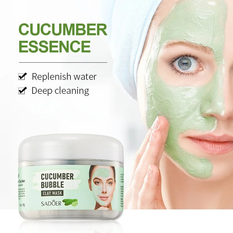 Refreshing Cucumber Bubble Clay Mask for Deep Pore Cleansing