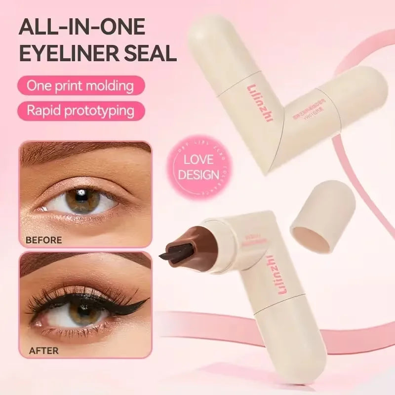 Dual-Head Waterproof Winged Eyeliner Stamp Pen