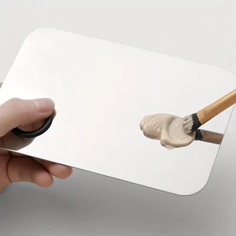 Stainless Steel Makeup Mixing Palette and Spatula Set