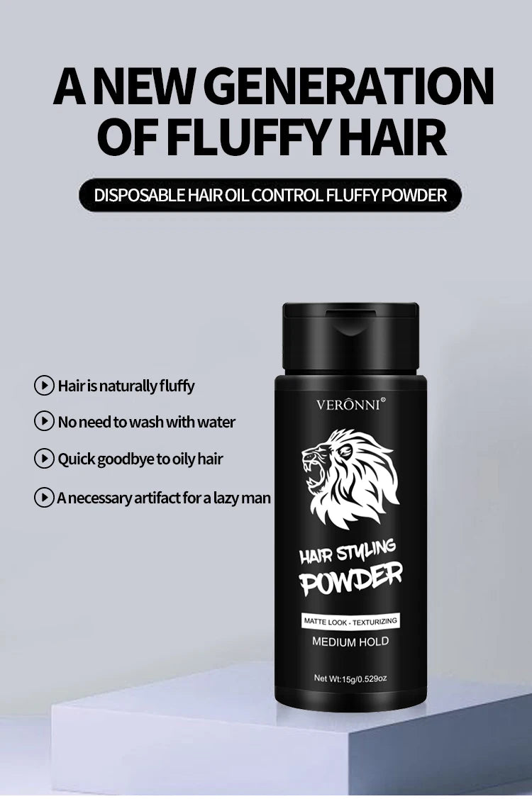 Volumizing Matte Hair Styling Powder for Men and Women