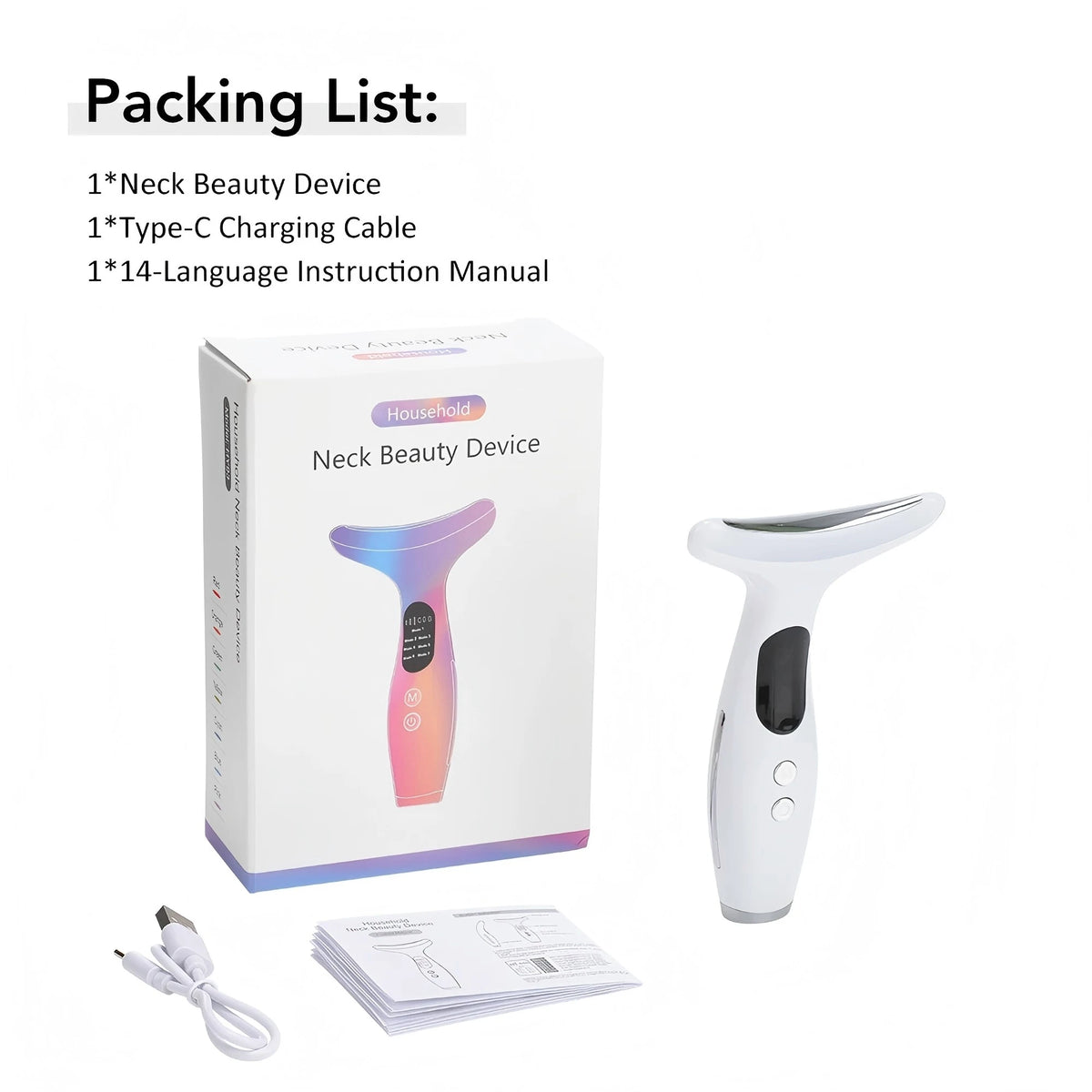 7-Color LED Skin Tightening & Neck Lifting Device