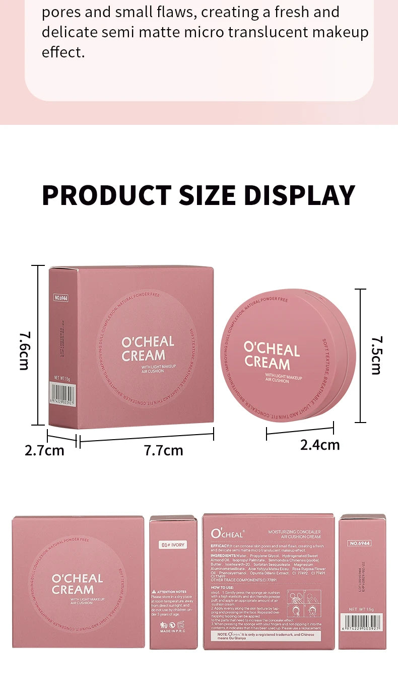 Waterproof Long-Lasting Moisturizing Foundation Cushion