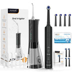 Portable Electric Oral Irrigator and Sonic Toothbrush Combo