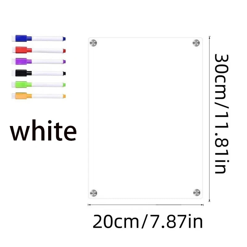 Magnetic Acrylic Dry Erase Refrigerator Message Board