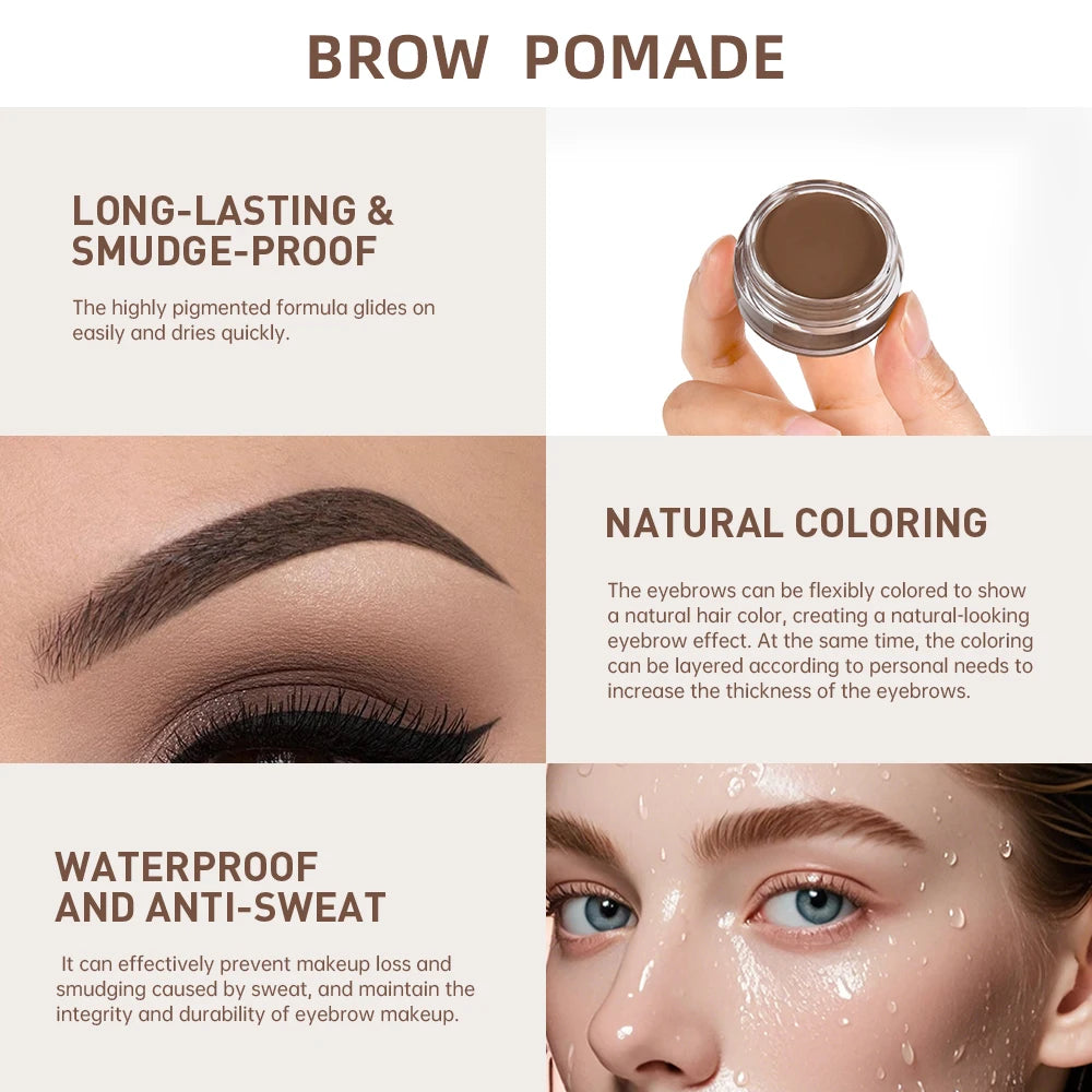 Waterproof Long-Lasting Eyebrow Pomade Styling Cream
