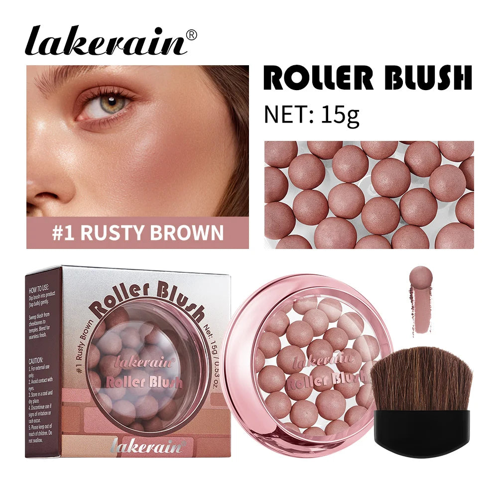 Shimmering Spherical Blush Powder Beads