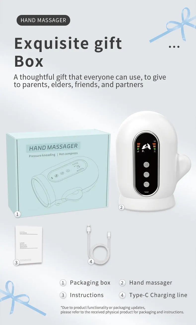 Electric Hand and Wrist Compression Massager with Heat