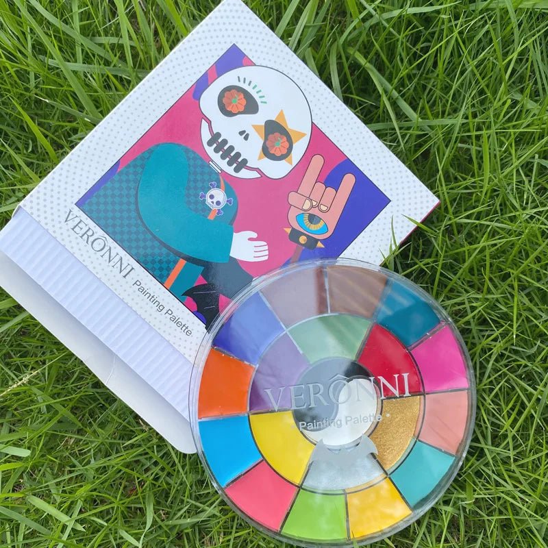 20-Color Professional Face and Body Paint Palette for Cosplay