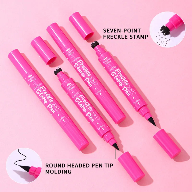 2-in-1 Natural Freckle Stamp Pen and Eyeliner