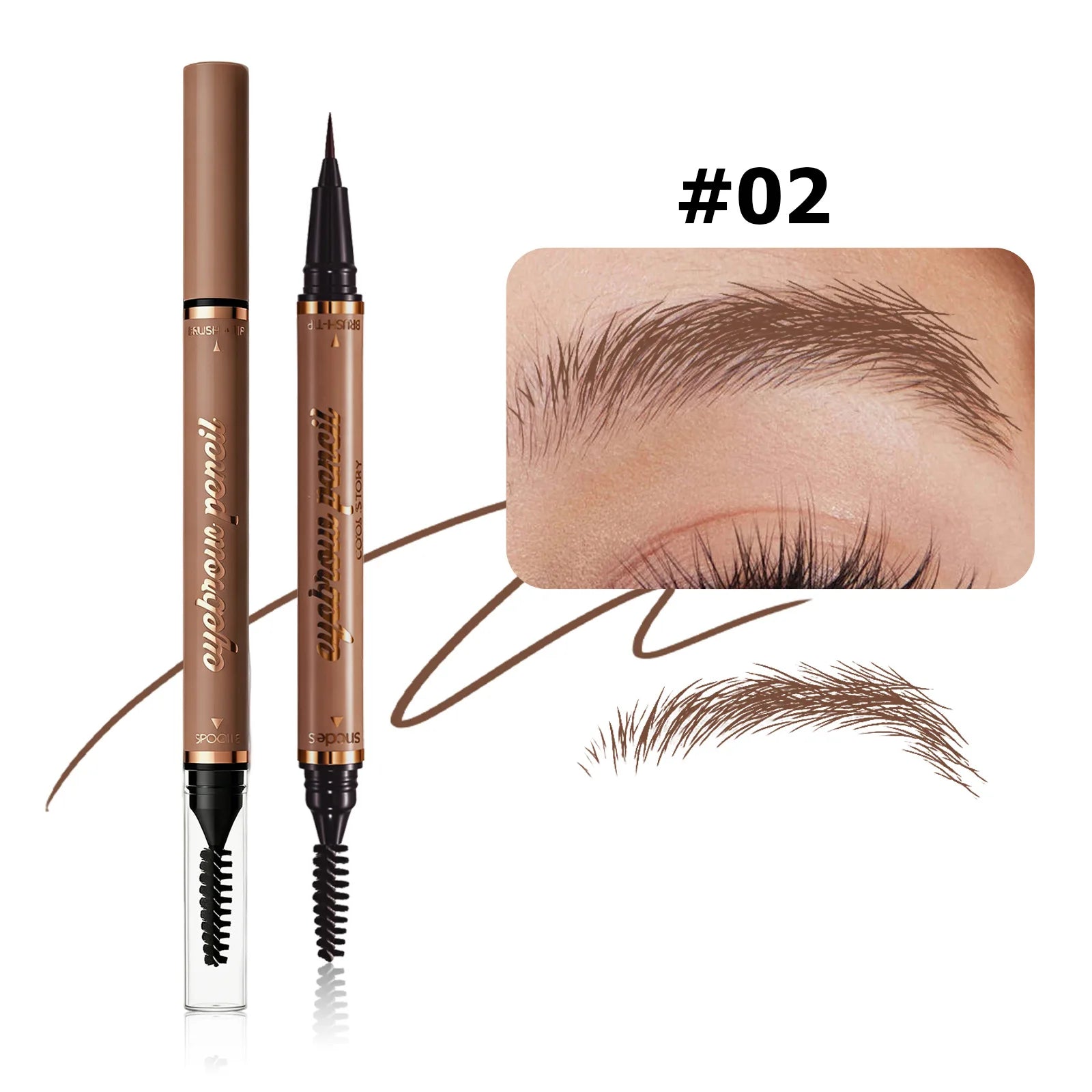Waterproof Hair-Like Liquid Eyebrow Pencil - 17