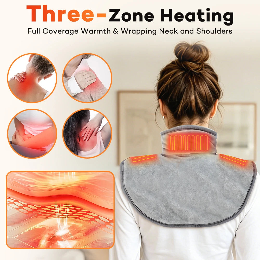 Electric Heated Neck and Shoulder Warming Wrap - 8