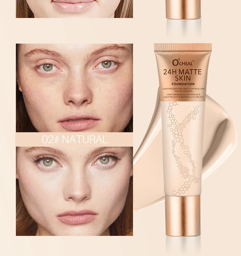 Long-Lasting Waterproof Matte Liquid Foundation