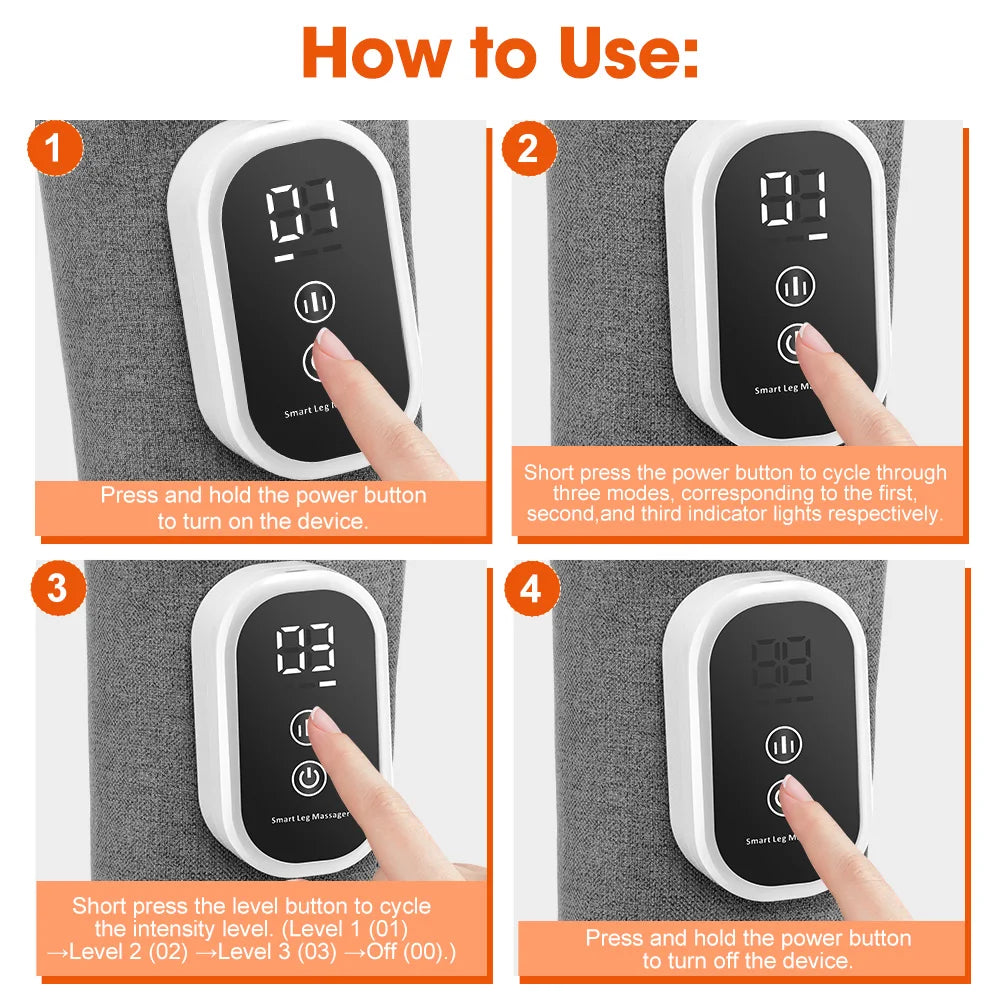 Wireless Air Compression Leg Massager for Circulation
