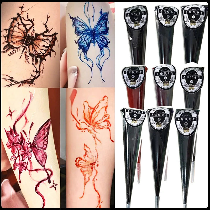 Temporary Henna Body Art Tattoo Paste Cone