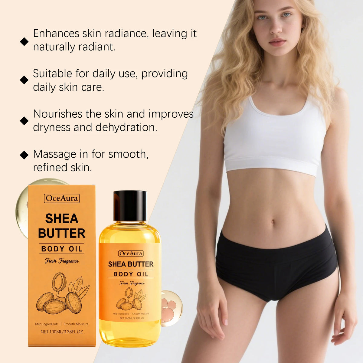 Nourishing Shea Butter Body Oil for Dry Skin