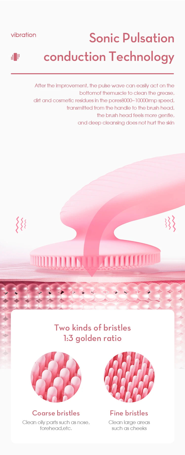 Electric Sonic Facial Cleansing Brush for Radiant Skin
