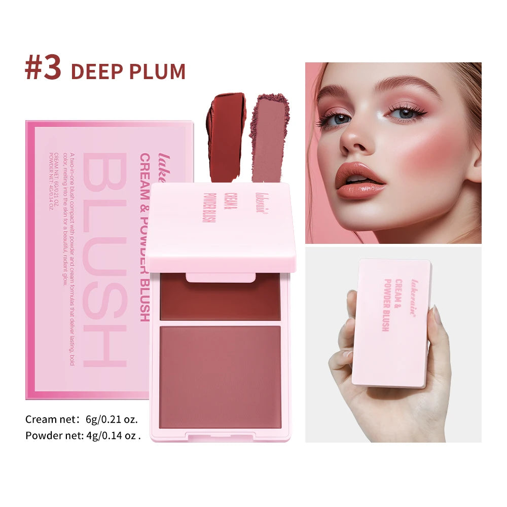 2-in-1 Cream and Powder Face Blush Duo - 30