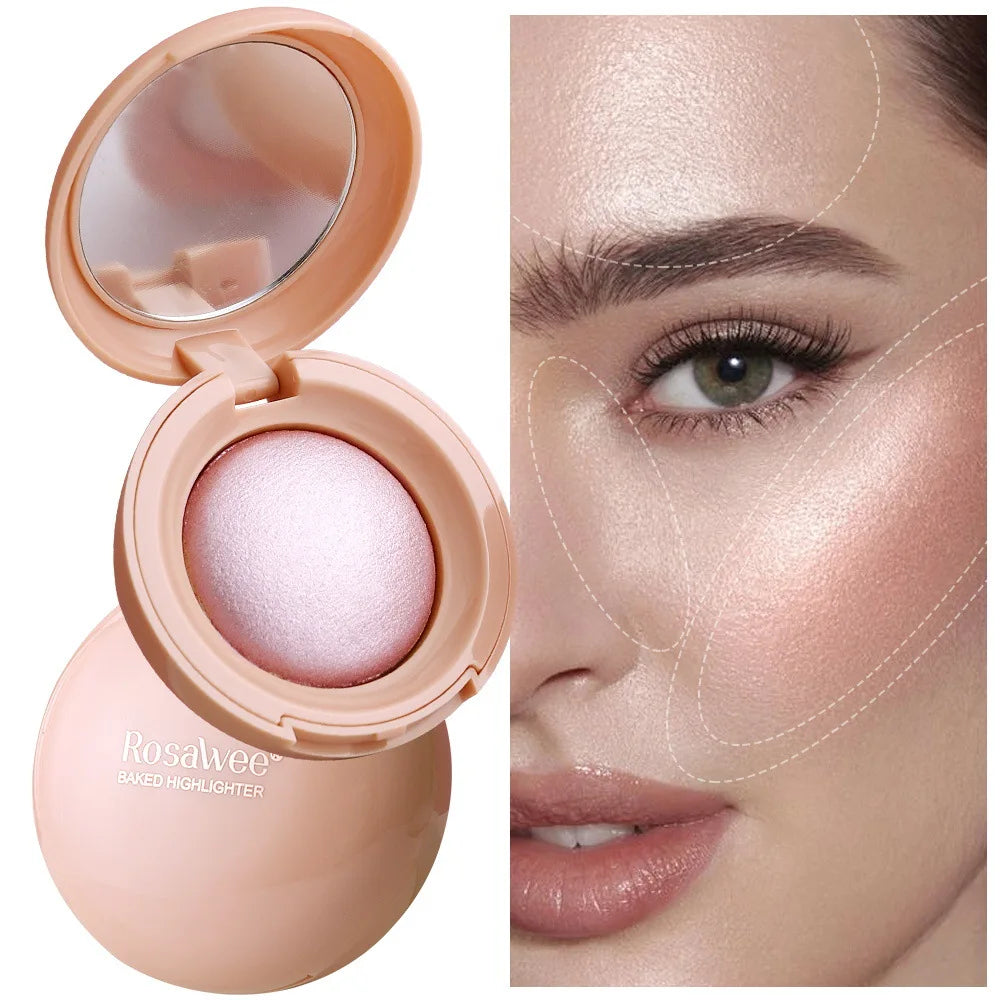 Shimmering Face Highlighter Powder for Natural Glow