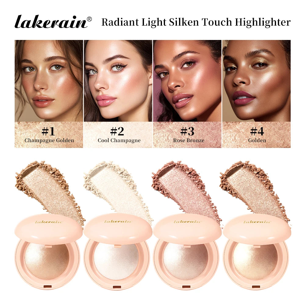 Silken Touch Baked Highlighter Powder for Radiant Glow - 1
