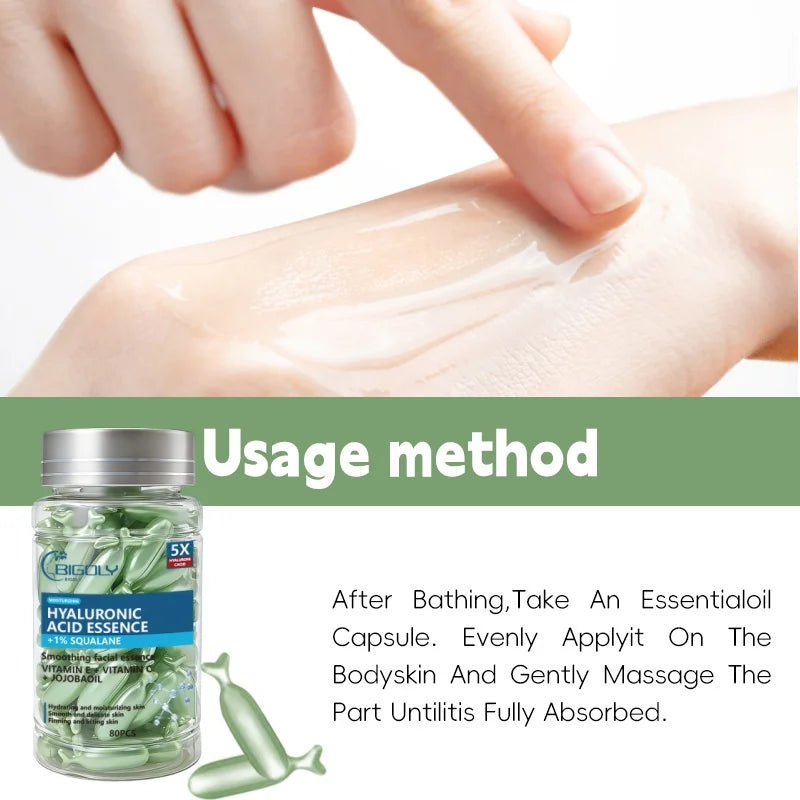 Hyaluronic Acid Moisturizing Facial Serum Capsules