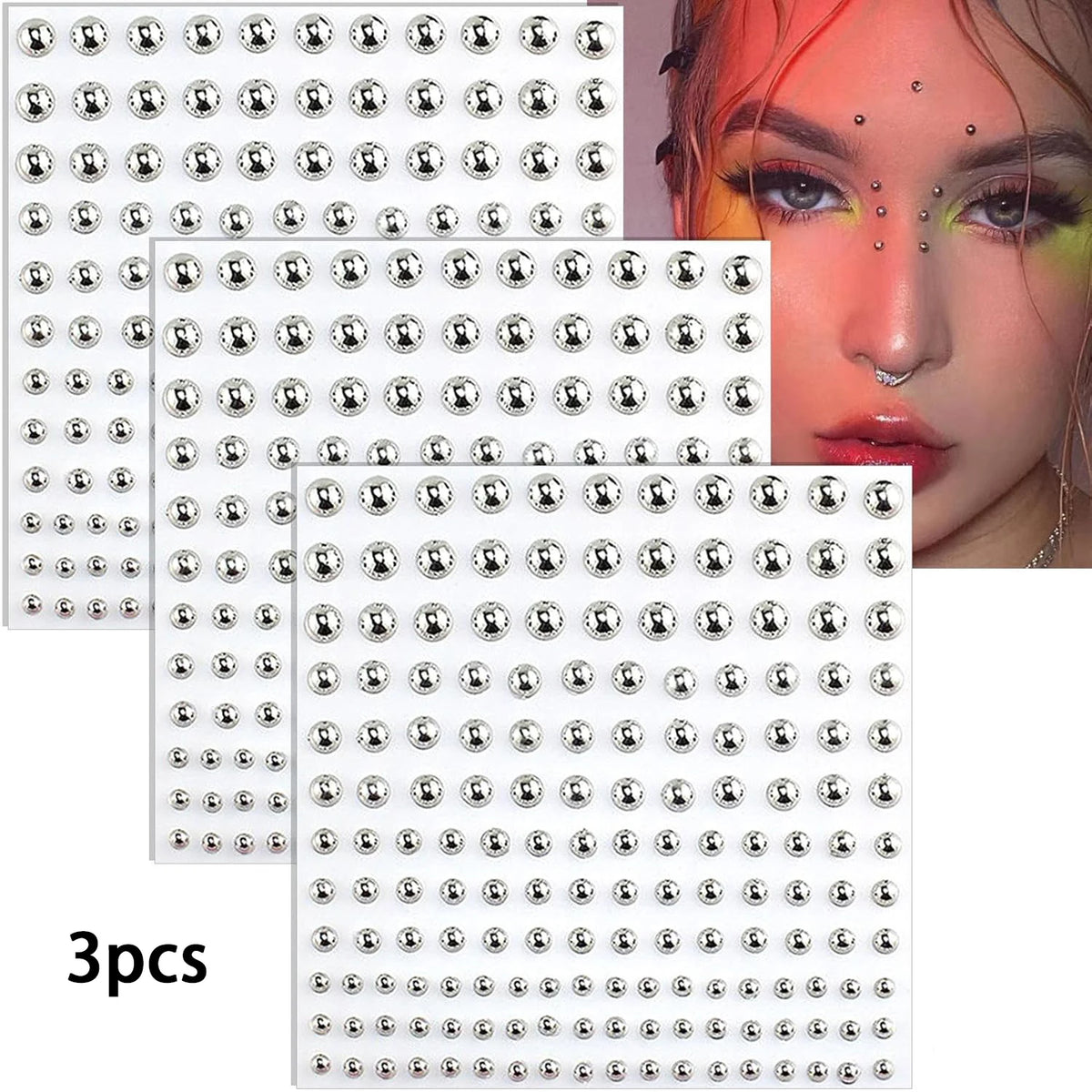 Self-Adhesive Crystal Face and Body Gem Stickers