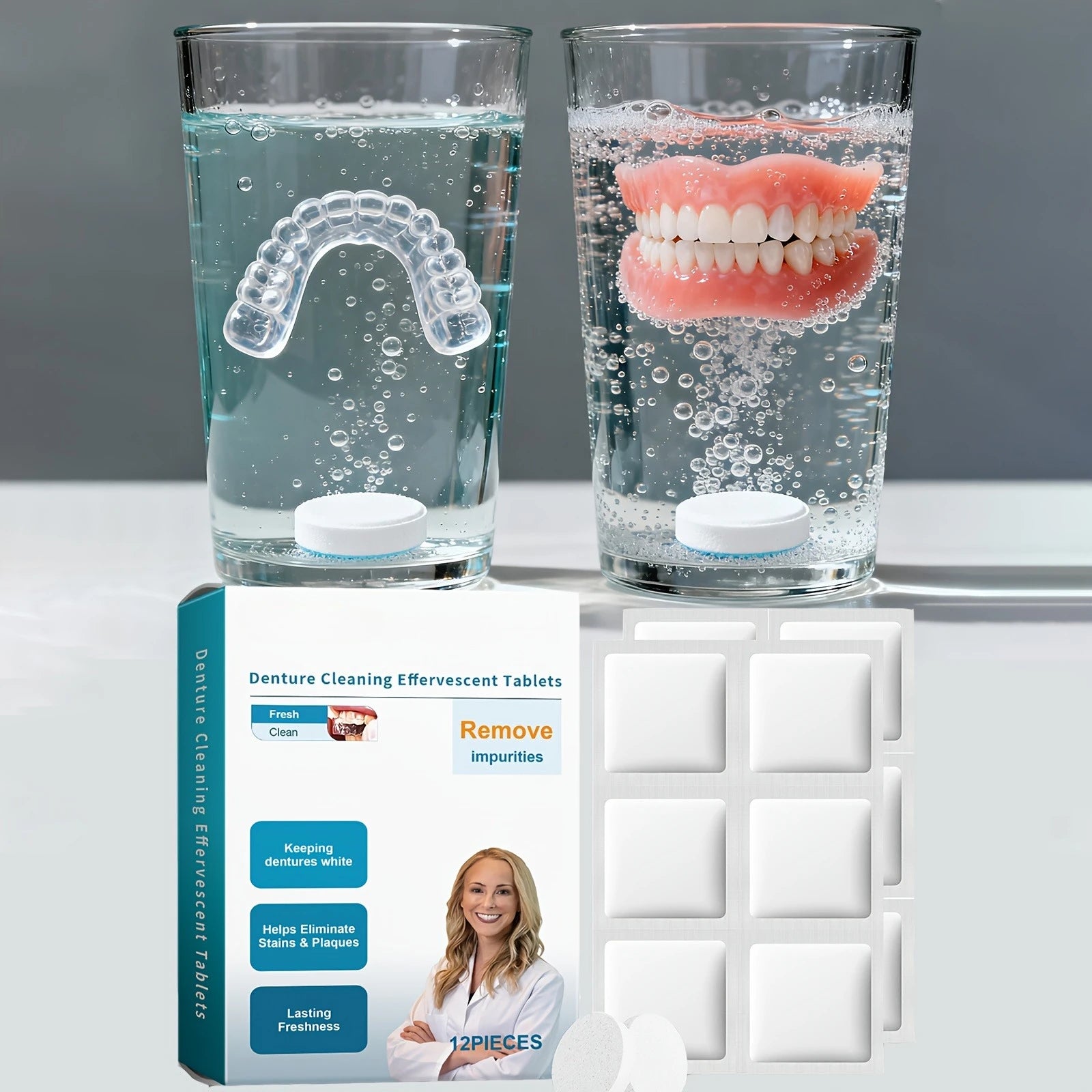 Effervescent Denture and Retainer Cleaning Tablets - 1