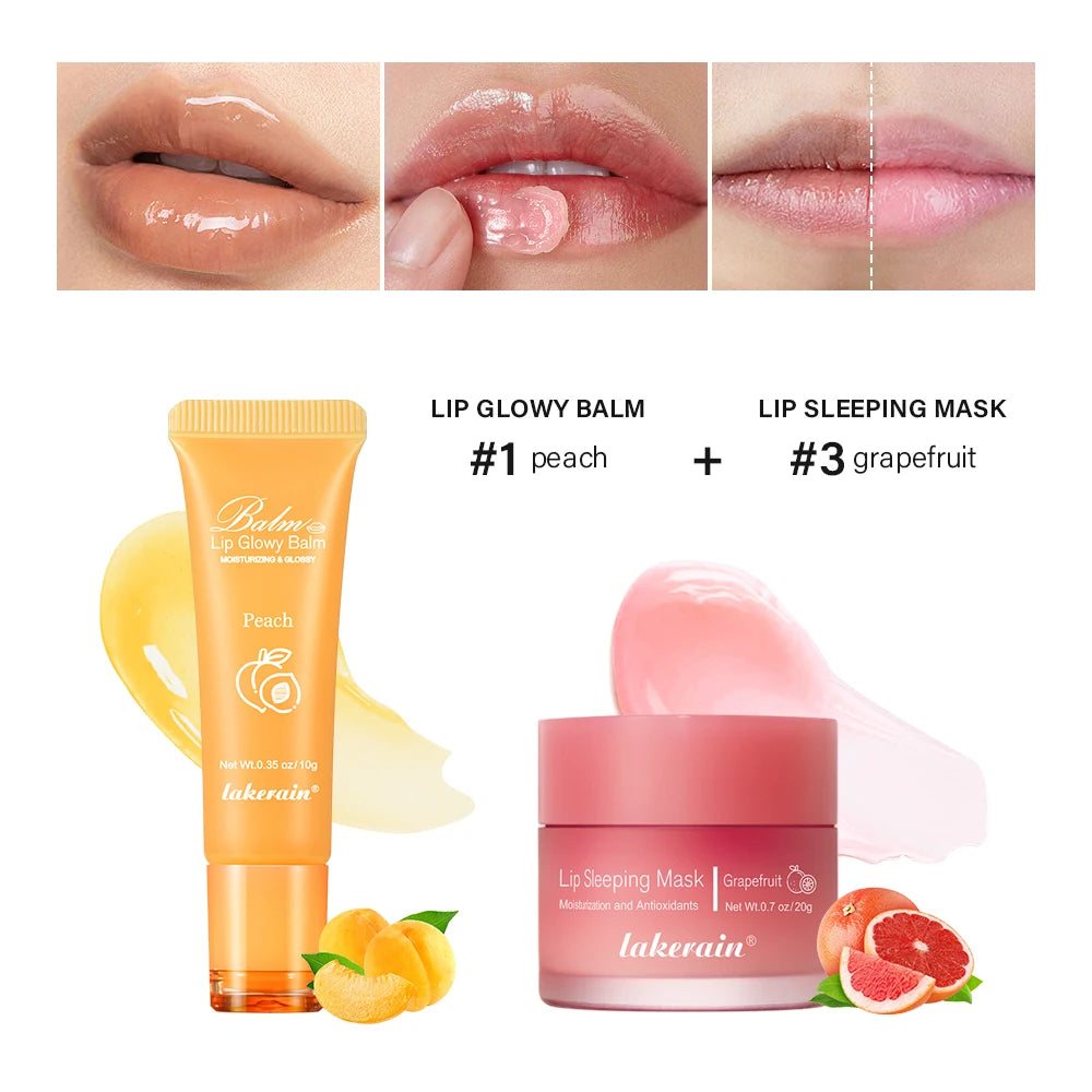 Moisturizing Lip Balm and Overnight Recovery Mask Set