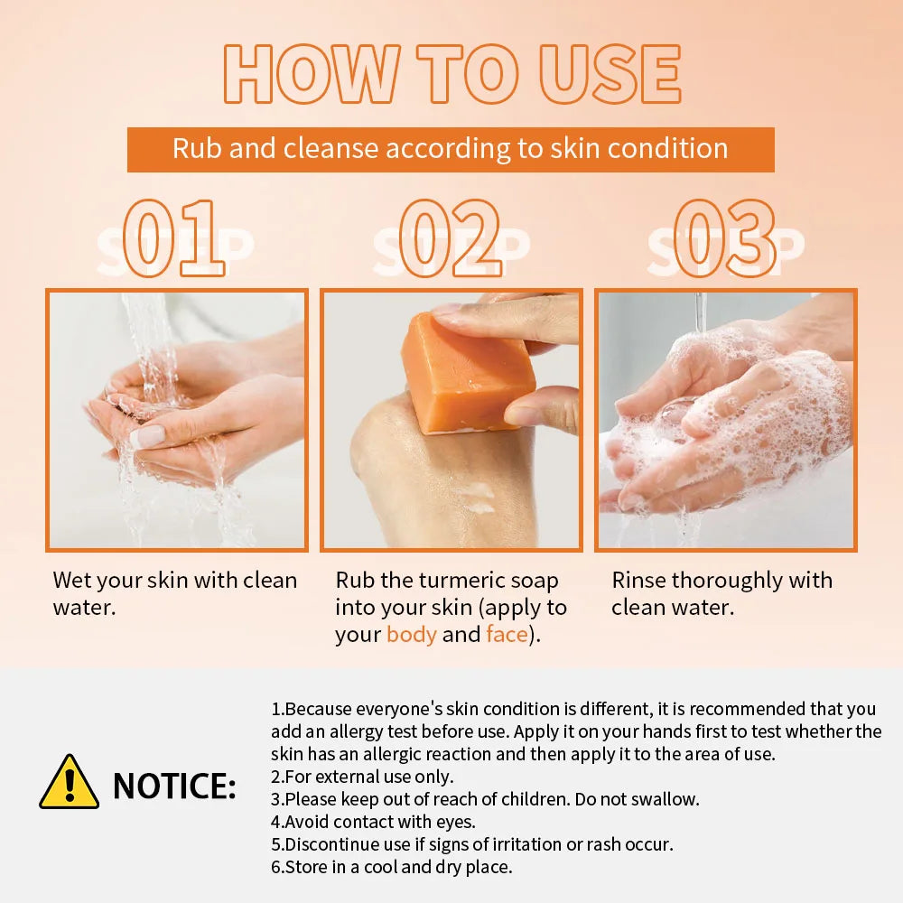 Turmeric Brightening Soap Bar for Face and Body