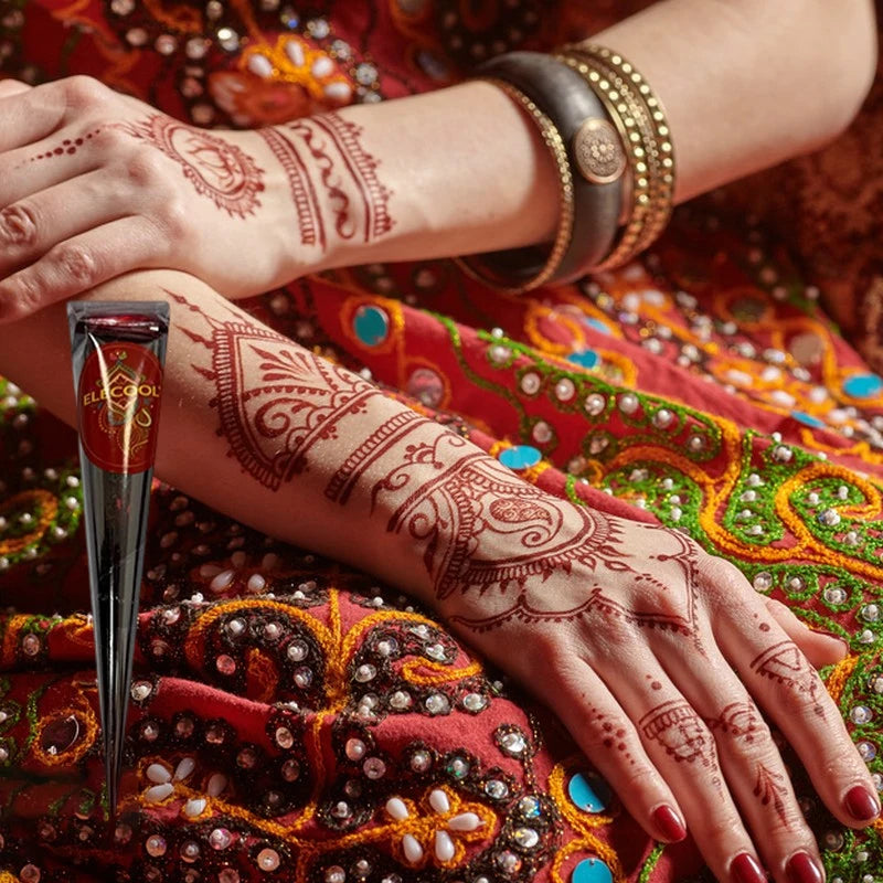 Natural Henna Tattoo Paste for Temporary Body Art