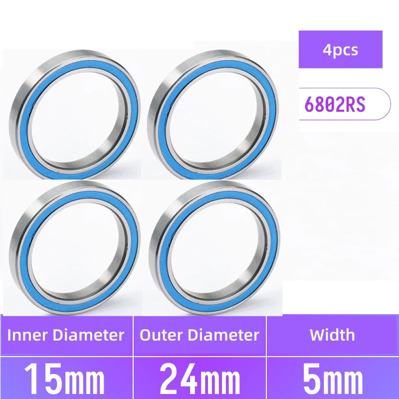 6802 2RS Sealed Ball Bearings for Bicycle Pivot Repair
