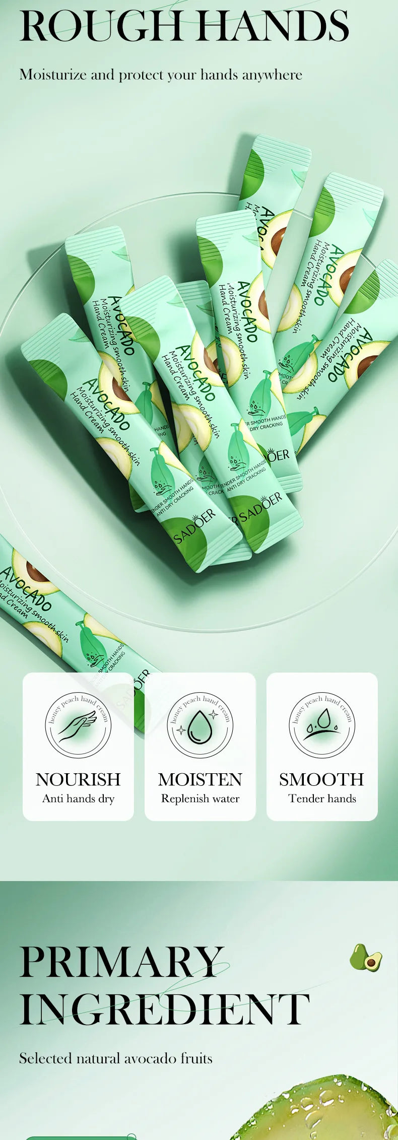 Moisturizing Avocado and Peach Hand Cream Set