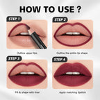 12-Color Waterproof Matte Lip Liner Pencil Set