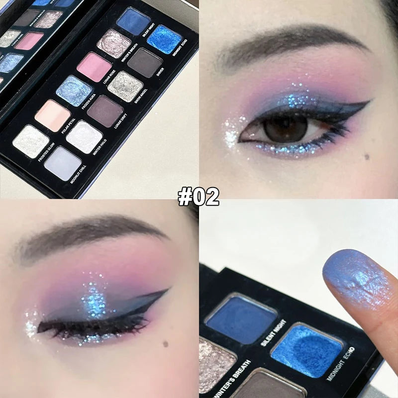 12-Color Shimmer and Matte Eyeshadow Palette