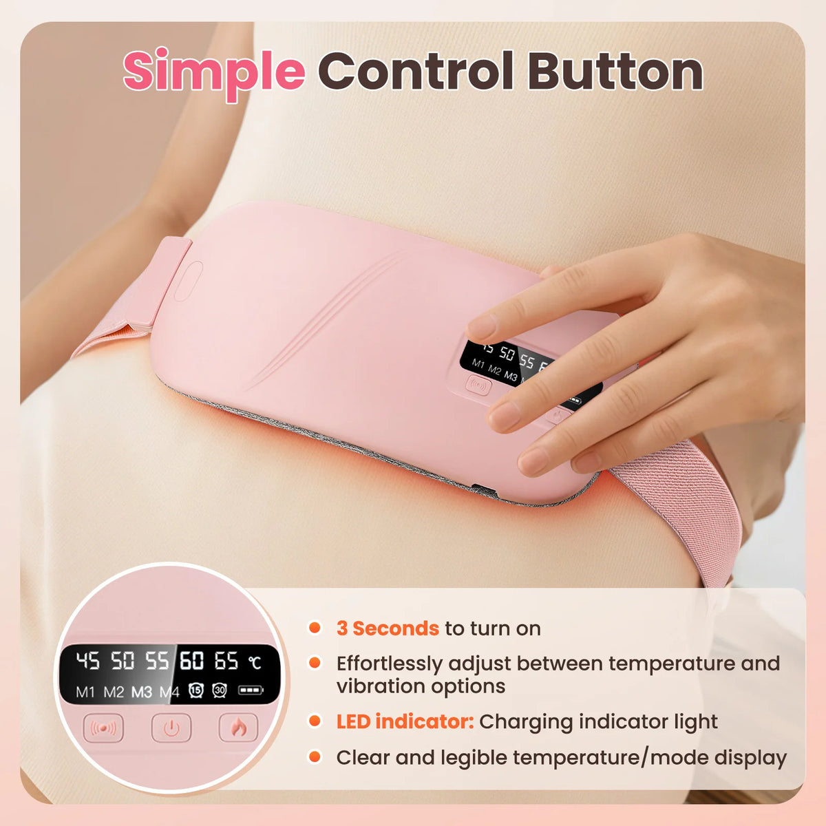 Portable Cordless Heating Pad for Menstrual Cramp Relief