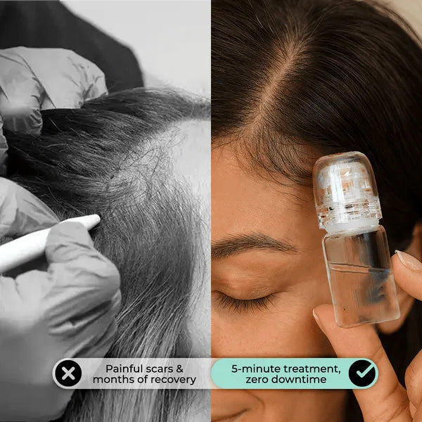 Microneedle Hair Regrowth and Scalp Nourishing Serum Kit - 3