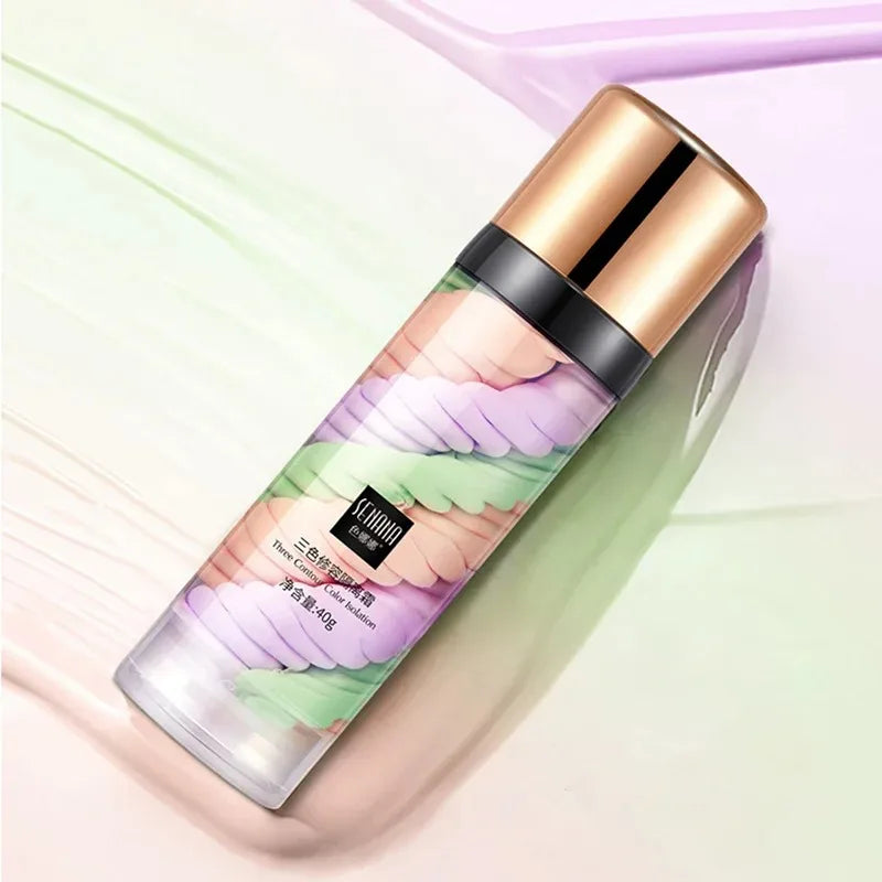 Three-Color Makeup Primer and Color Correcting Cream