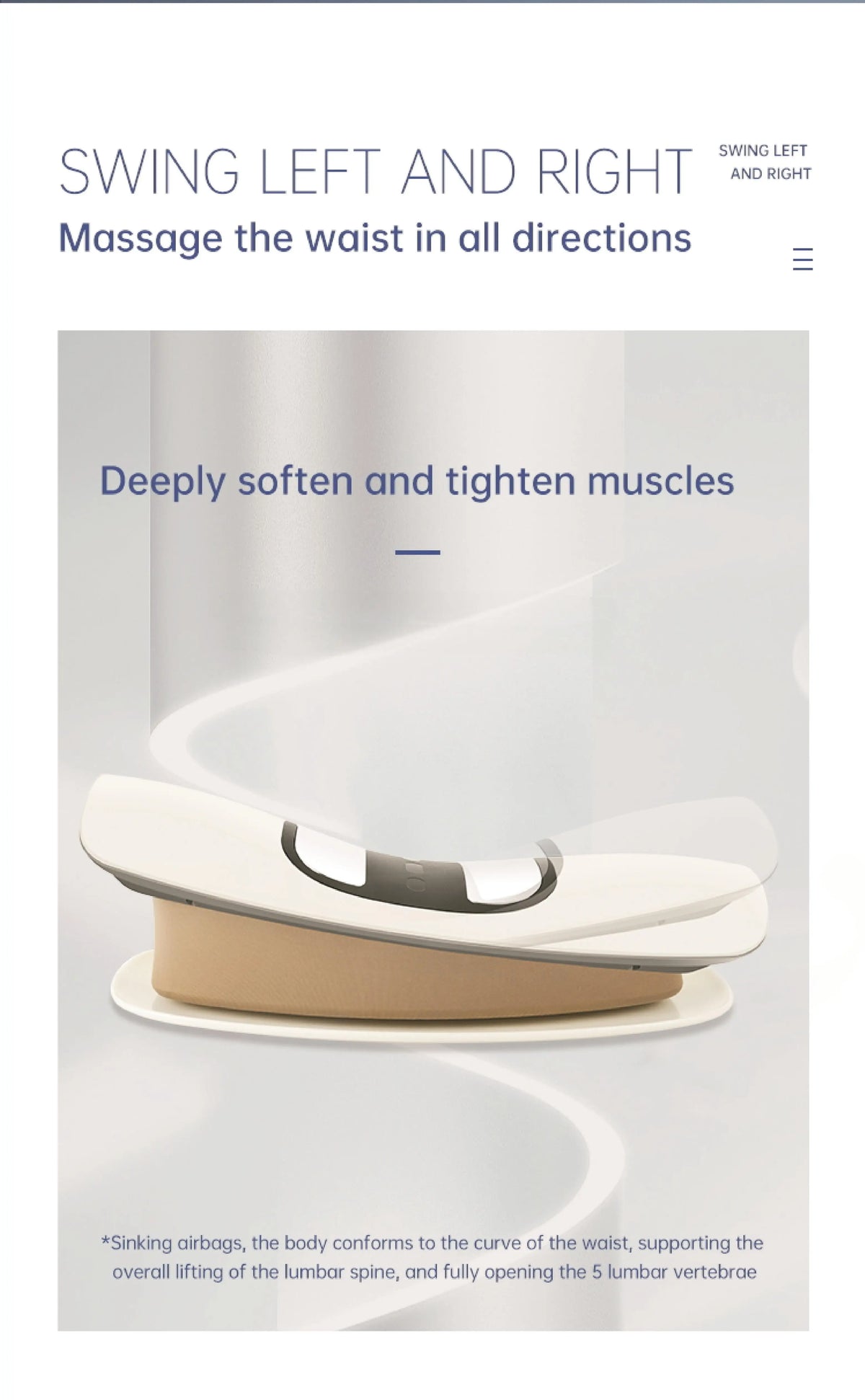 Electric Lumbar Back Stretcher with Airbag Traction