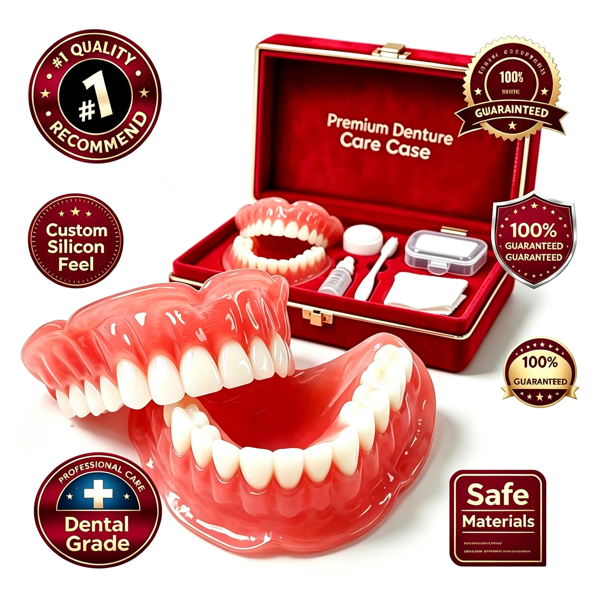 Comfort Fit Silicone Denture Set for Daily Use