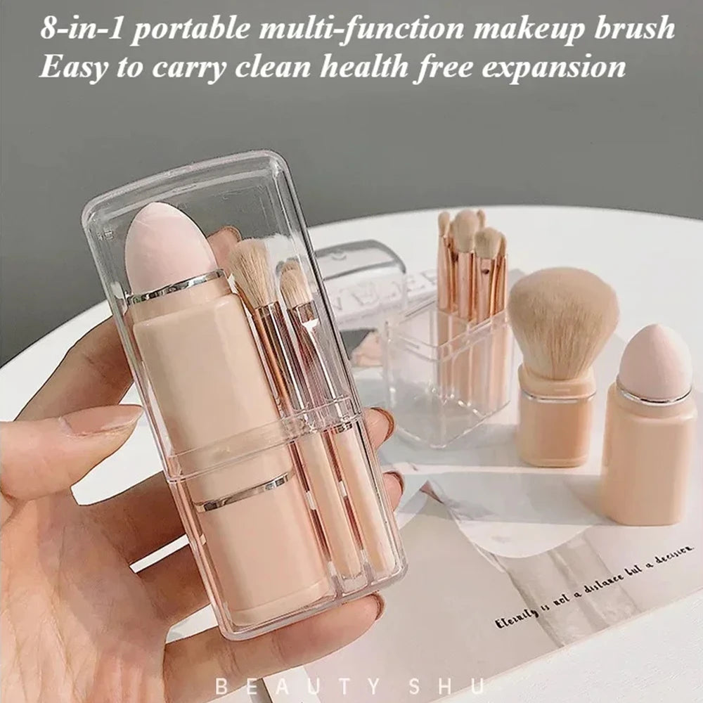 All-in-One Portable Travel Makeup Brush Set