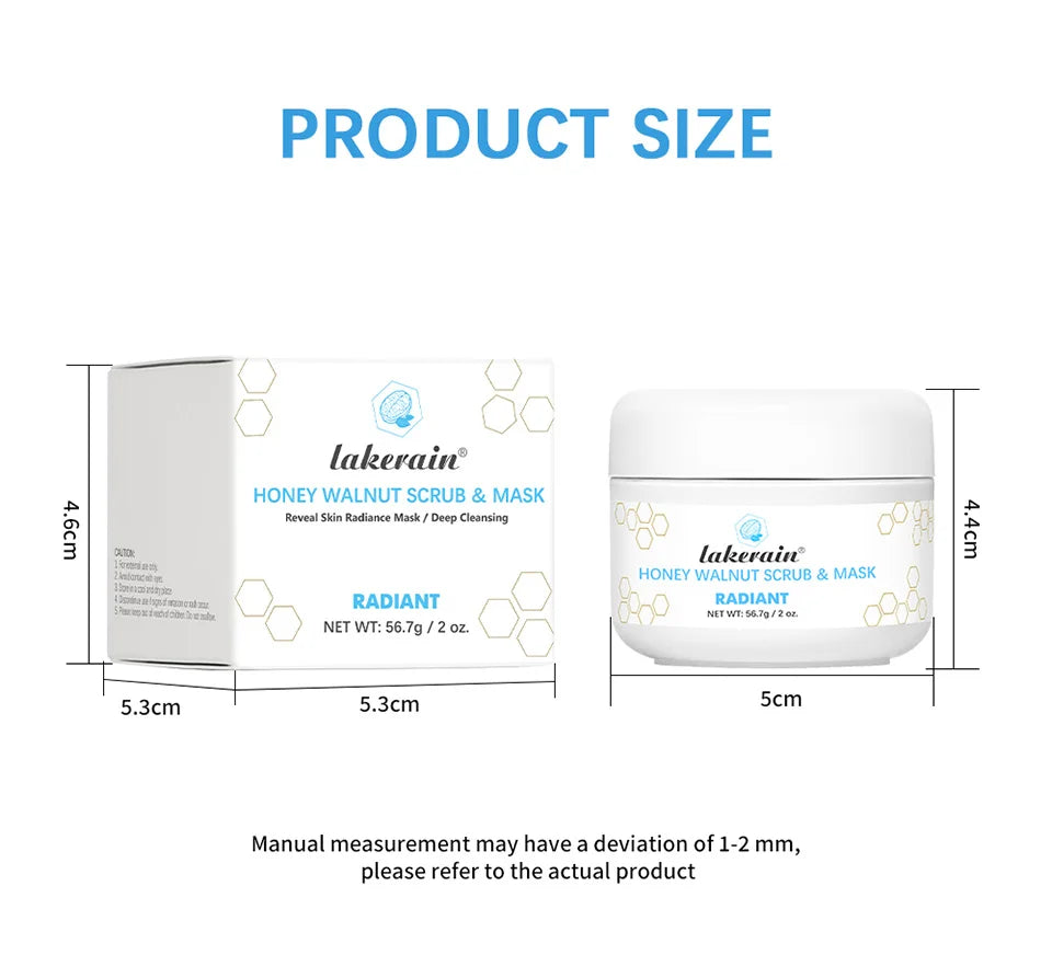 Honey Walnut Exfoliating Facial Scrub and Moisturizing Mask