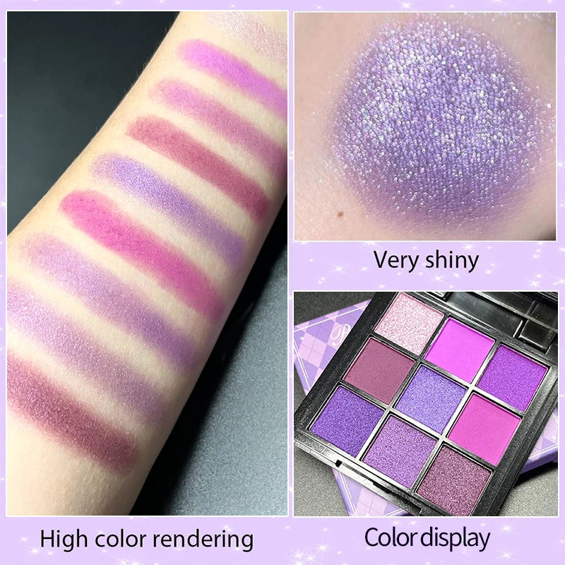 9-Color Purple Eyeshadow Palette - 5