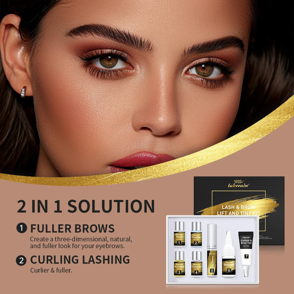 Professional Lash Lift and Brow Tint Kit for Salon Results - 2